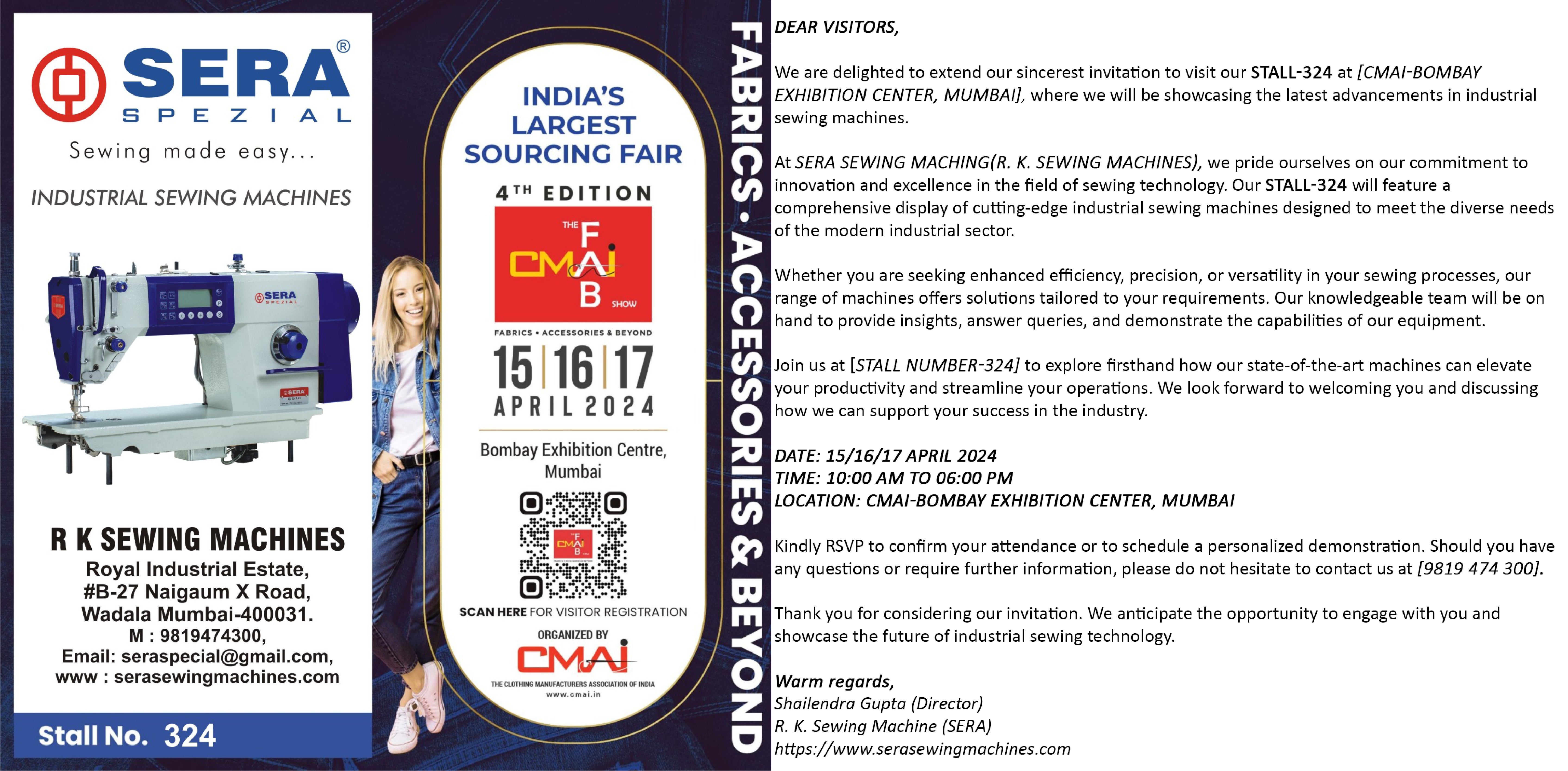 Attent CMAI Bombay Exhibition Center at Stall No 324